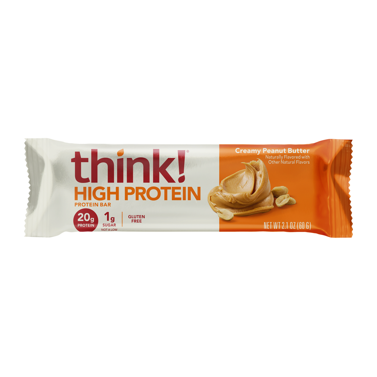 think! High Protein Bar, Creamy Peanut Butter – Think Products