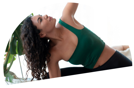 woman doing yoga