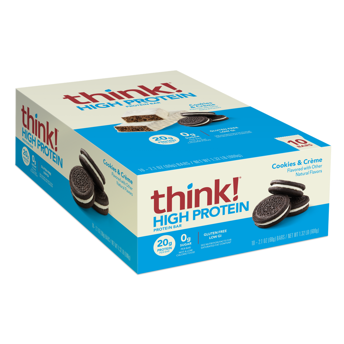 think! High Protein Bar, Cookies & Creme – Think Products