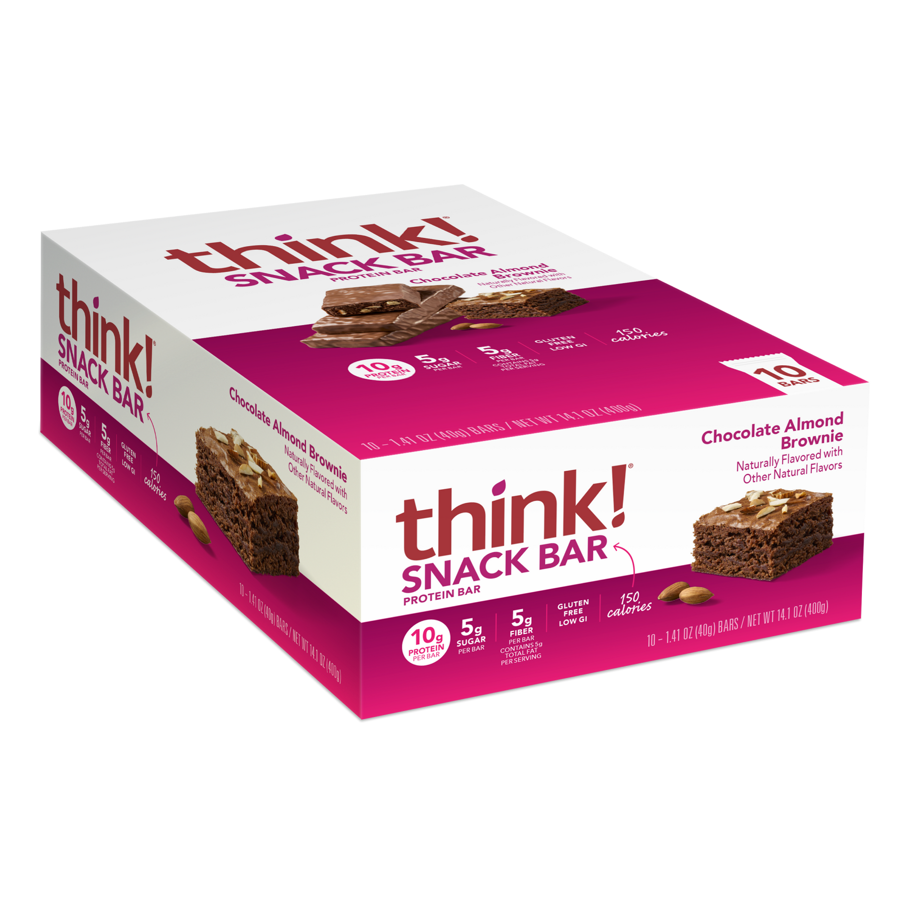 think! Protein Snack Bar, Chocolate Almond Brownie Think Products