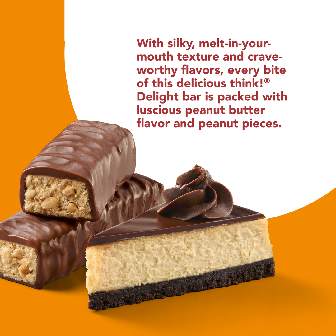 Delight, Chocolate Peanut Butter Pie - Delight, Chocolate Mousse - with silky, melt-in-your-mouth texture and crave-worthy flavors, every bite of this delicious think Delight bar is packed with luscious peanut butter flavor and peanut pieces.