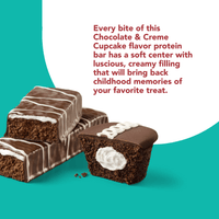 High Protein Bar, Chocolate Crème Cupcake