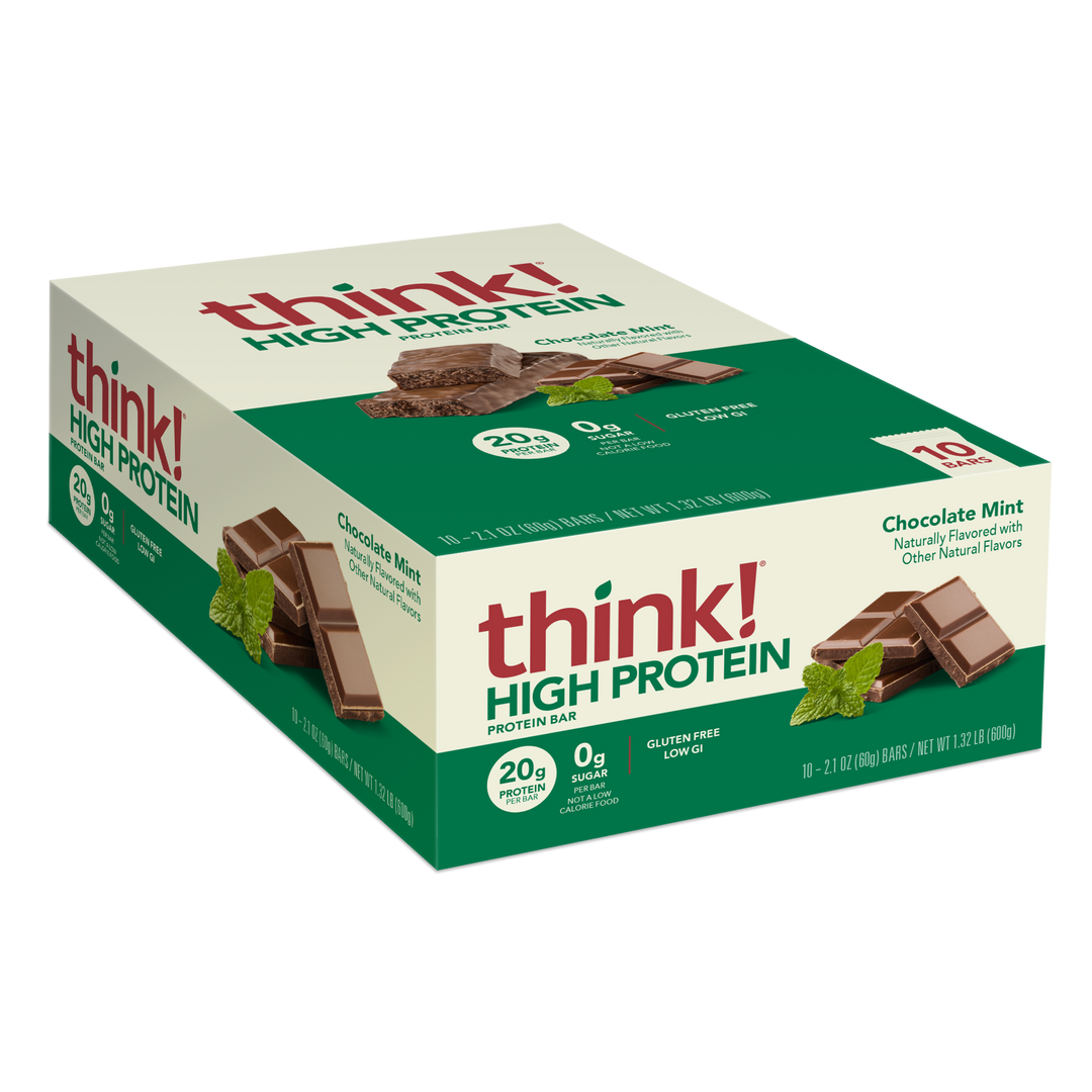 High Protein Bar, Chocolate Mint in a box