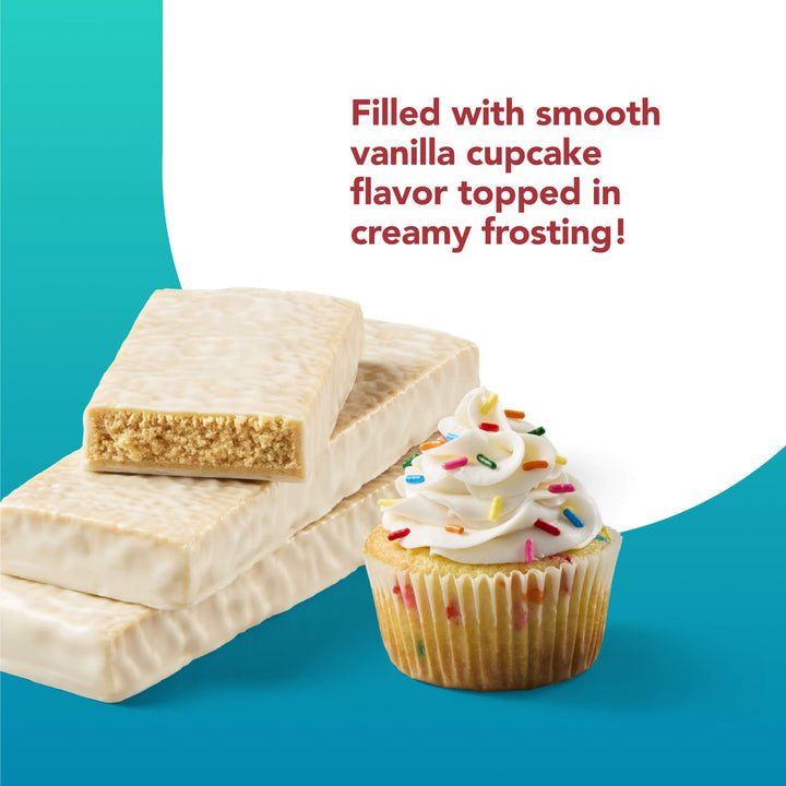 MINIS Protein Snack Bar, Cupcake Batter - Filled with smooth vanilla cupcake flavor topped in creamy frosting!