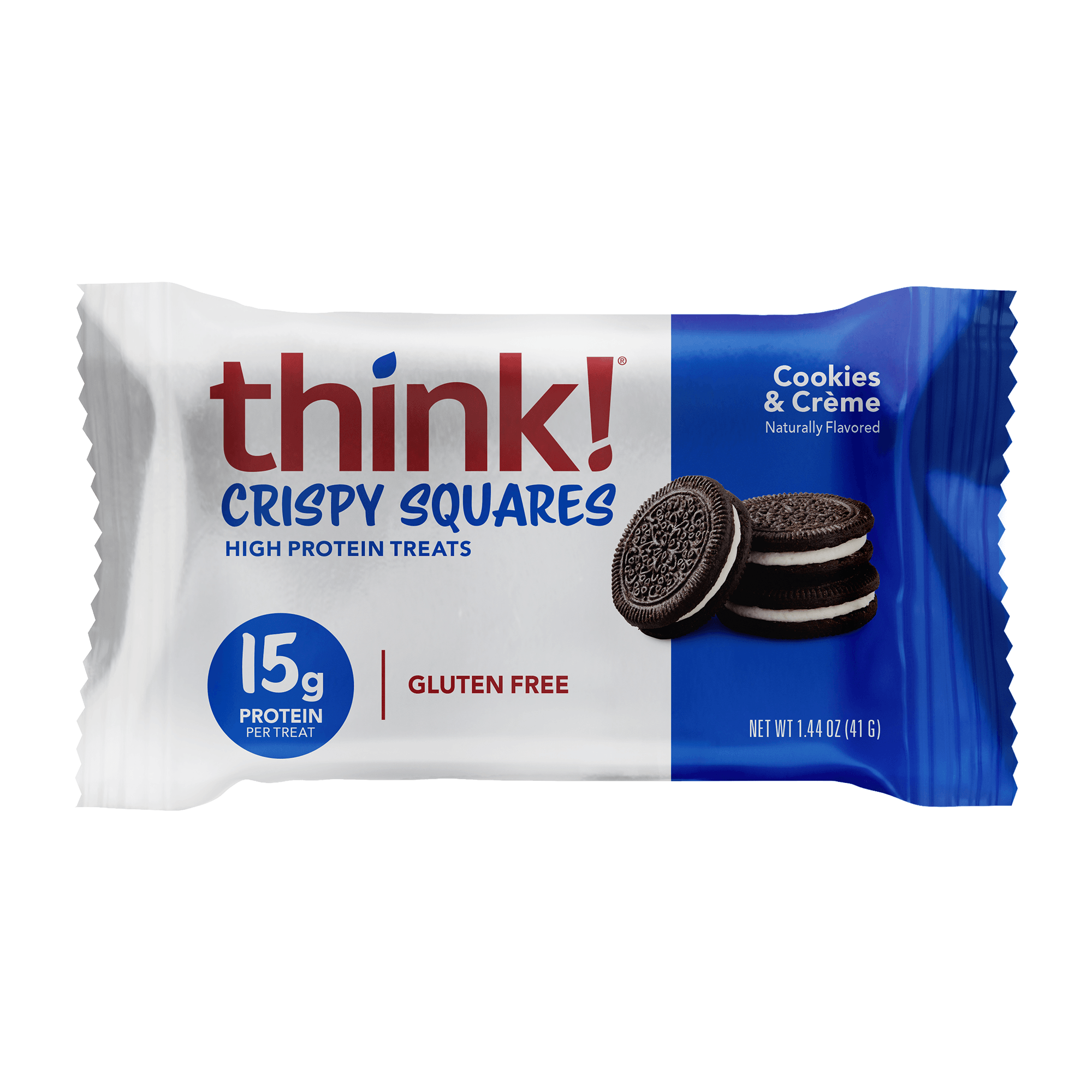 Think think! High Protein Cookies & Créme Crispy Squares — product image