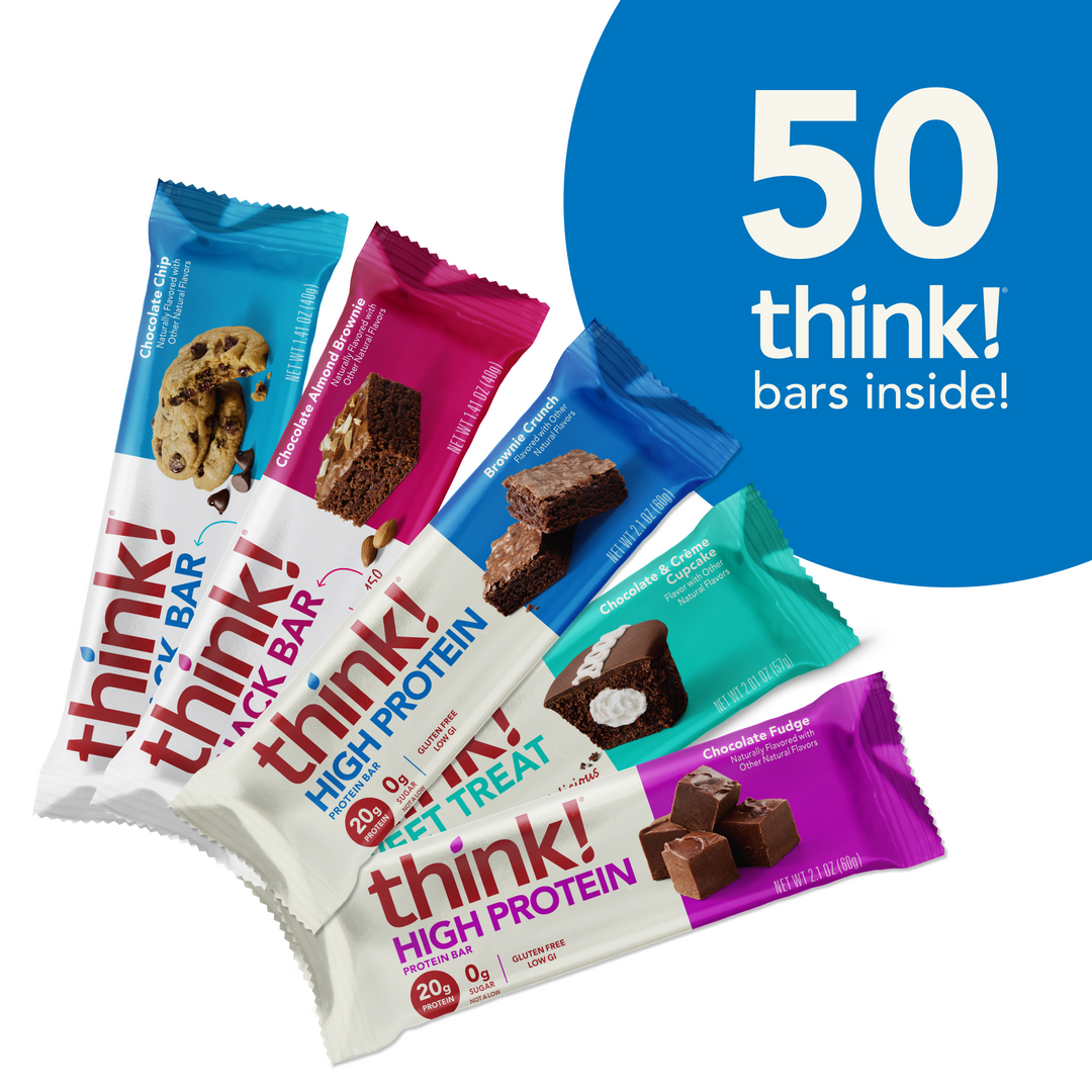 Chocolate Lover's Variety Pack - 50 think! bars inside!