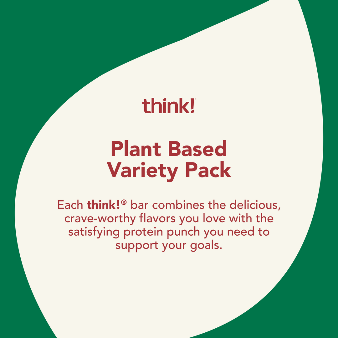 Vegan Variety Pack - Each think! bar combines the delicious. crave-worthy flavors you love with the satisfying protein punch you need to support your goals.